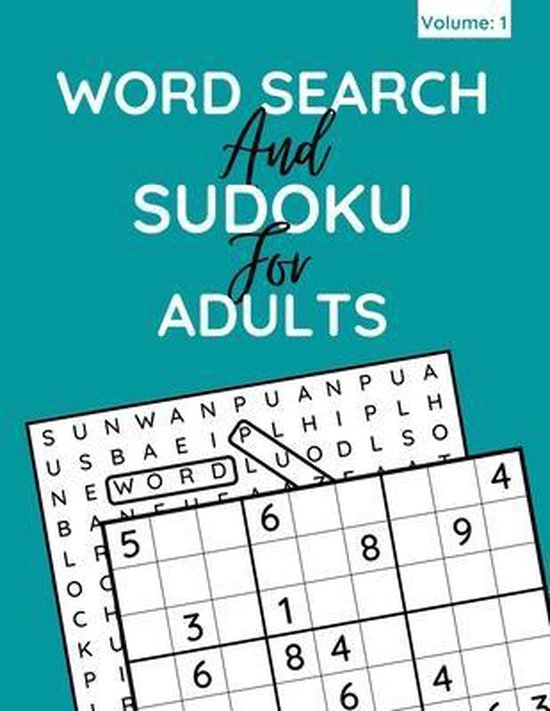 2-In-1 Word Search and Sudoku Book for Adults- Word Search A ... - cover