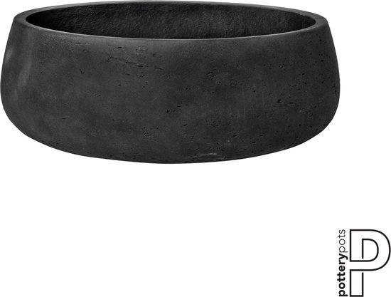 Pottery Pots Schaal-Plantenbak Eileen Black Washed-Grijs-Zwart D 29 cm H 11 cm