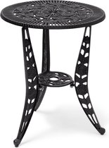 Relaxdays tuintafel antiek, tuin tafel Jugendstil, Bistrotafel, terras, balkon - zwart