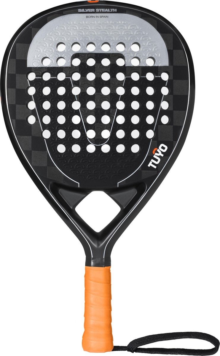 Padel racket - TUYO - Silver Stealth - gevorderde padelspeler - druppel vorm