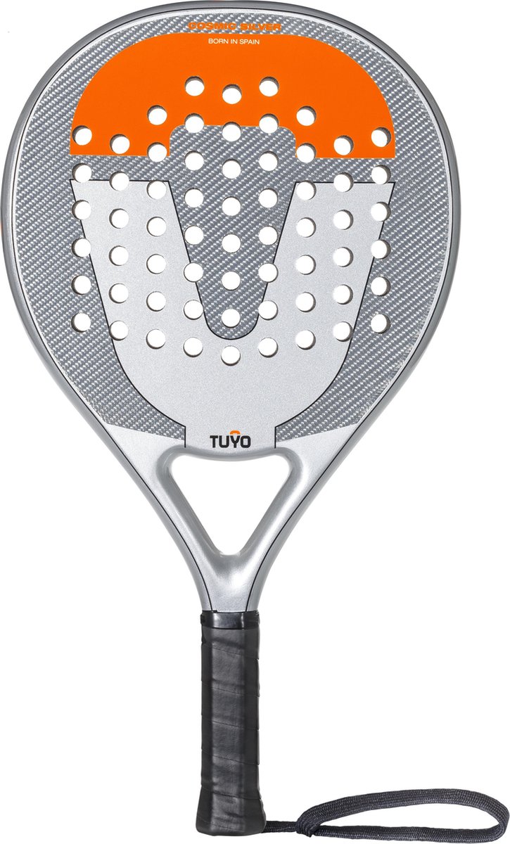 Padel racket - TUYO - Cosmic Silver - allround padelspeler - druppel vorm