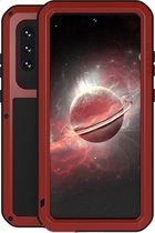 Samsung Galaxy A72 hoes, Love Mei, Metalen extreme protection case, Rood | GSM Hoes / Telefoonhoes Geschikt Voor: Samsung Galaxy A72