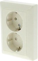 ✅ .. 2 STUKS .. Jung AS500 Inbouw Stopcontact met Randaarde - 2-voudig - CREME WIT✅ PROLEDPARTNERS®