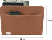 Tidahome® Bedside pocket |Hangende Vilten Opbergzak voor bij de Bed & Bank met Klittenband | Handig voor iPad, Tijdschriften of Macbook (13 inch)