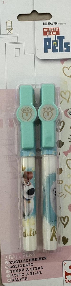 The secret life of pets balpennen (set van 2)