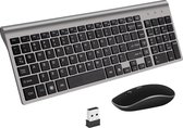 Draadloos toetsenbord en Muis - QWERTY keyboard - 2.4 GHZ - Voor PC, Laptop, Tablet - Compatible met Windows/Android - Space Grey
