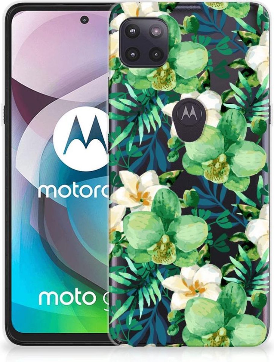 Motorola Moto G 5G TPU Case Orchidee Groen