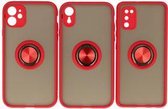 TF Cases| Apple iPhone 11 PRO MAX | Lims Ring Armor Rood | High Quality | Kickstand ring | Dikke randen | super sterk |