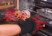 Hittebestendige BBQ handschoenen - Oven barbecue handschoenen - 2 stuks - Extra lang - BBQ handschoenen - Rood  - Vuurbestendig