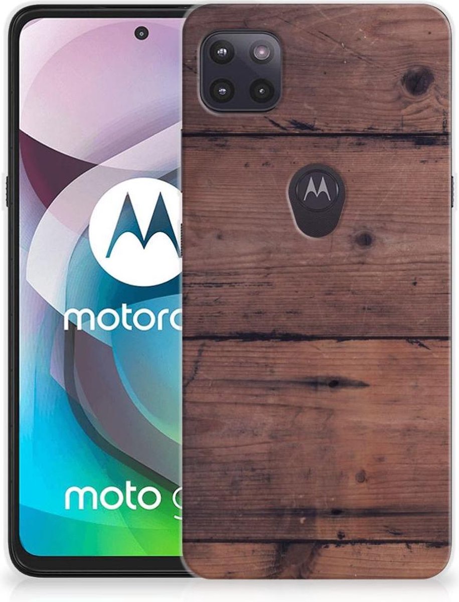 Motorola Moto G 5G Bumper Hoesje Old Wood