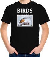 Dieren foto t-shirt Boomklever vogel - zwart - kinderen - birds of the world - cadeau shirt Boomklever vogels liefhebber - kinderkleding / kleding 122/128