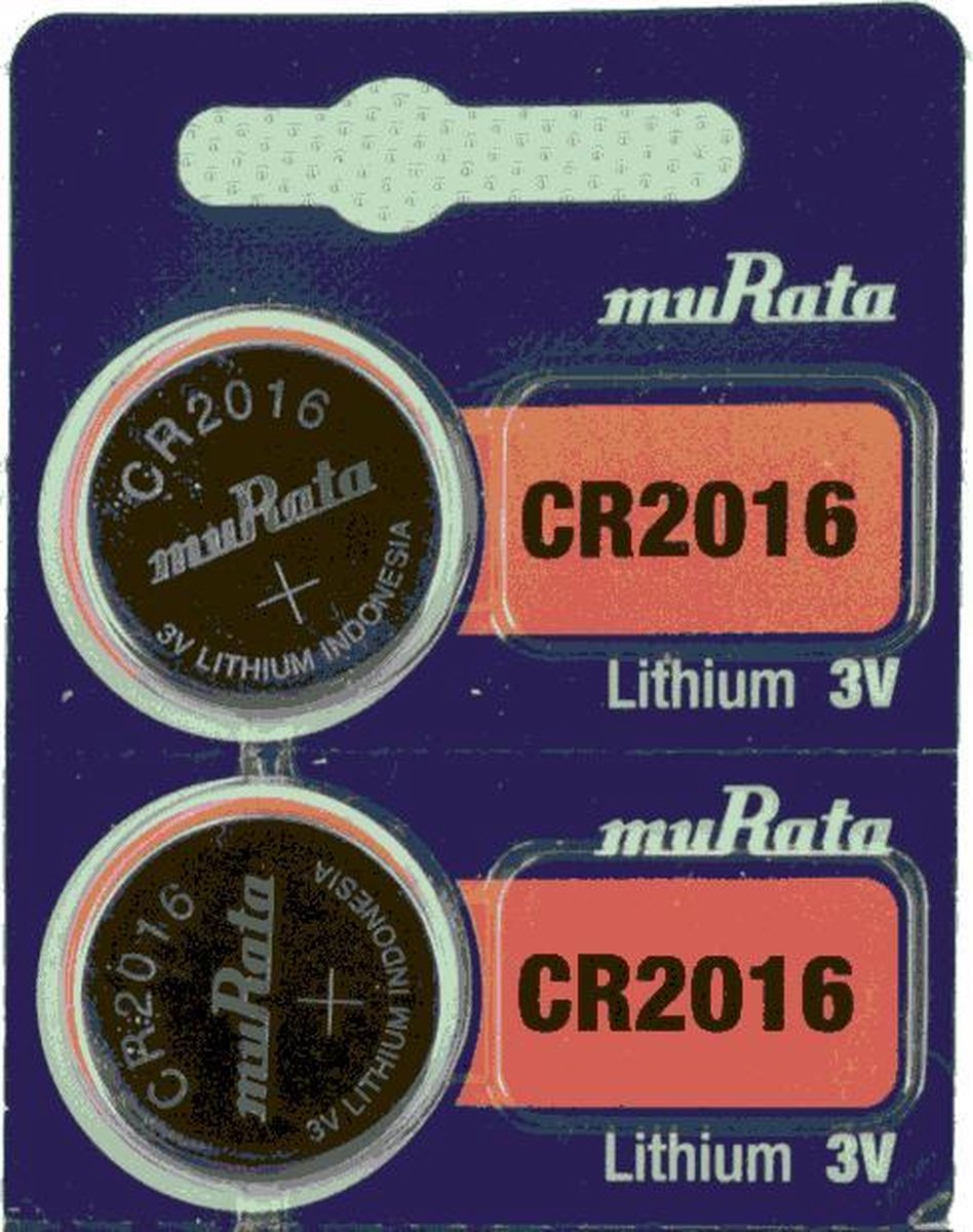 Sony Murata CR2016 Lithium batterij 2 stuks