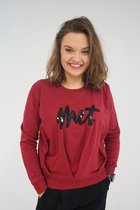 La Pèra Rode Sweater MET Bordeaux Dames - Maat L