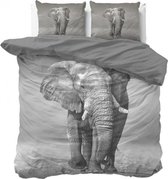 Dreamhouse Elegant Elephant - Dekbedovertrekset - Lits-Jumeaux - 240x200/220 + 2 kussenslopen 60x70 - Antraciet