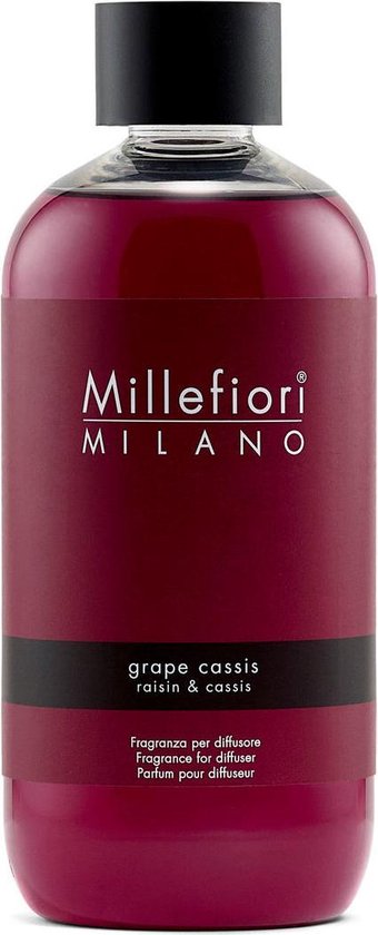 Millefiori Milano Navulling voor Geurstokjes 250 ml - Grape Cassis