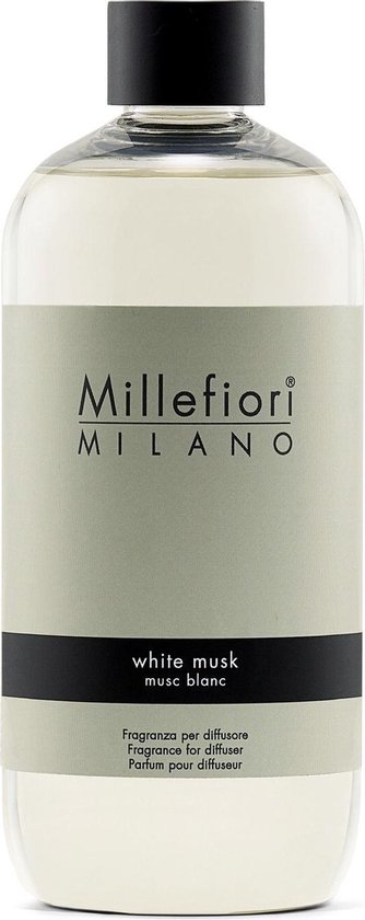 Recharge pour bâtons de parfum MIllefiori Milano Musc blanc 500 ml