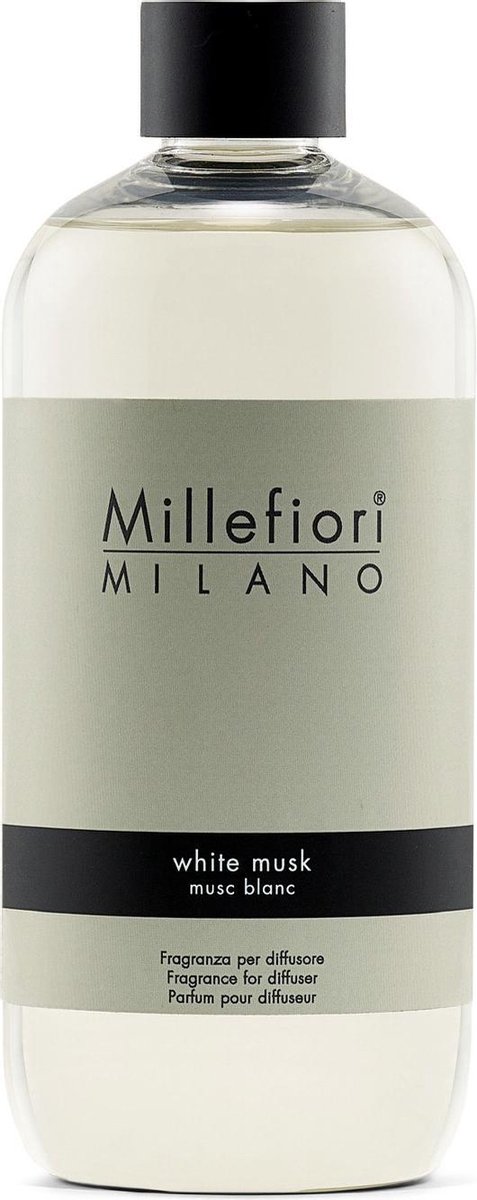 Millefiori Milano Navulling voor Geurstokjes 500 ml - White Musk