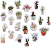 Cactus Stickers - Botanische Agenda stickers - Planner Decoratie - 45 stuks