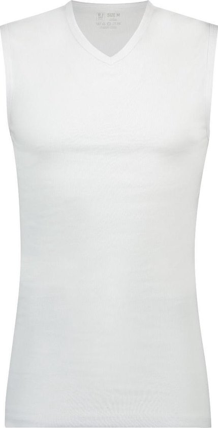 RJ Bodywear 2Pack Mouwloos Shirt V-Neck Zwolle Wit-XL (7)