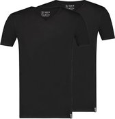 RJ Bodywear - Heren - 2-Pack T-Shirts Good Life V-Hals - Zwart