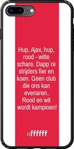 iPhone 7 Plus Hoesje TPU Case - AFC Ajax Clublied #ffffff
