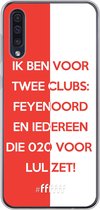 6F hoesje - geschikt voor Samsung Galaxy A50s -  Transparant TPU Case - Feyenoord - Quote #ffffff