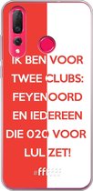 6F hoesje - geschikt voor Huawei P30 Lite -  Transparant TPU Case - Feyenoord - Quote #ffffff