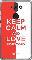 6F hoesje - geschikt voor Nokia 8 Sirocco -  Transparant TPU Case - Feyenoord - Keep calm #ffffff
