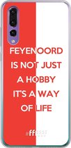 6F hoesje - geschikt voor Huawei P30 -  Transparant TPU Case - Feyenoord - Way of life #ffffff