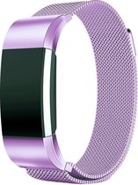 Eyzo Fitbit Charge 2 Band - Roestvrijstaal - Lichtpaars - Small