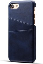 GSMNed –PU Leren Card Case iPhone 7/8 Plus Blauw  – hoogwaardig leren Card Case Blauw – Card Case iPhone 7/8 Plus Blauw – Card Case voor iPhone Blauw – Pasjeshouder