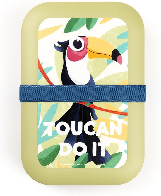 Amuse Plus - Tropical Teens - Lunchbox - Brooddoos - Medium - Toucan Do It- In hoogte verstelbaar - Rekker inclusief