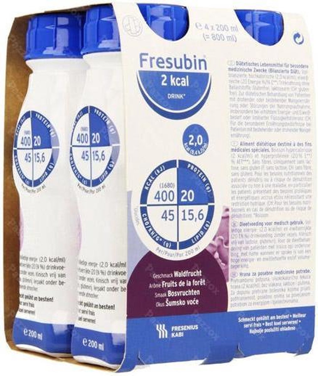 Fresubin 2 Kcal Drink 200ml Fruits De La Fôret/bosvruchten