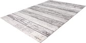 Trendy vloerkleed Superzacht Vintage hout look Tapijt Karpet 160x230 Zilver