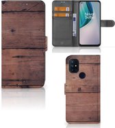 Leuk Case OnePlus Nord N10 Hoesje Old Wood