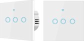 Slimme Wandschakelaar Triple | Smart WiFi Touch Switch | 10A
