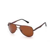 IZZLE Zonnebril Aviator PZ20-018 - Dames/Heren - Polariserend - UV400 - Bruin met zwart montuur/Gekleurd glas