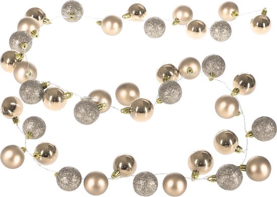 Boules LED de Éclairage de Noël Casaria 40- LED - Champagne - 2m