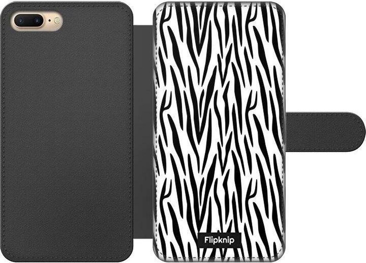 Wallet case - geschikt voor iPhone 7 Plus - Zebraprint
