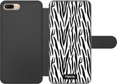 Wallet case - geschikt voor iPhone 7 Plus - Zebraprint