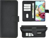 Samsung Galaxy A72 Hoesje - Bookcase - Pu Leder Wallet Book Case Zwart Cover