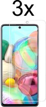 Samsung A02S screenprotector - Beschermglas Samsung Galaxy A02S Screen protector glas - 3 stuks