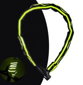 LLOCX Reflecterend Kettingslot van 1 Meter - 6mm Gelegeerd Aluminium Insteekslot - 900gr. Roestvrij Staal + 2 Unieke Sleutels - Glow in the Dark Insteekslot - Krasvrij & Scheurvrije Sleeve - 