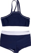 Bikini hipster broekje en cro top met racerback -Navy 116-122