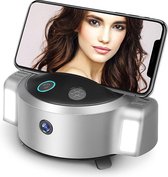 HHGAOKO - Automatische Gezichtstracking - Camerahouder -  Vullicht - Webcam - Powerbank - 360 graden draaibaar - Accu - Mobiele Telefoon - Tablet