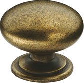 AVENUE decoration meubelknop | model " Loire " | 33 x 28 mm | oud messing