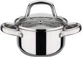 GSW Montreal - Mini roestvrijstalen pot - 14 cm - 1,2 l - Alle warmtebronnen inclusief inductie