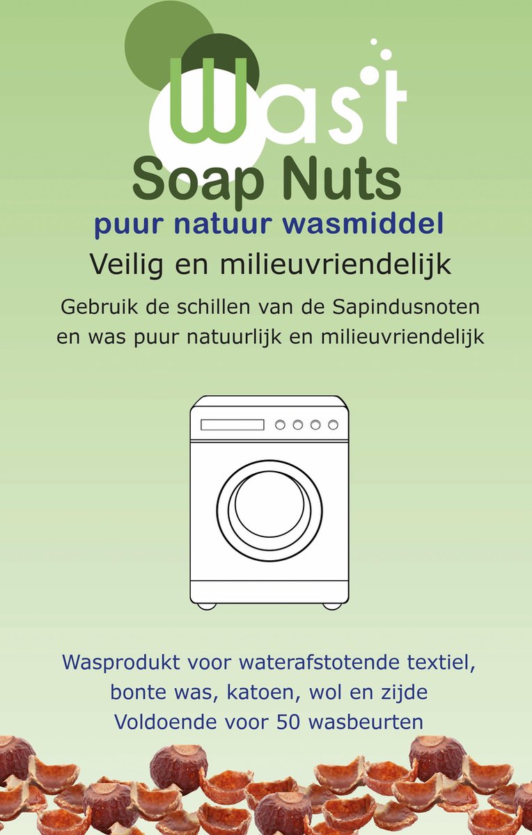 Goedkoopste Was't wasmiddel, milieuvriendelijk, natuurkijk wassen met wasdoppen, zeepschillen, soapnuts doppen, ecologisch, hypoallergeen, organisch, biologisch. 250 hr. neutraal.