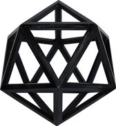 Authentic Models - decoratief figuur "Icosahedron Black"  - afmetingen 22.5 X 22 X 18.5CM