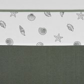 Meyco ledikant laken Shells - Forest Green - 100x150 cm